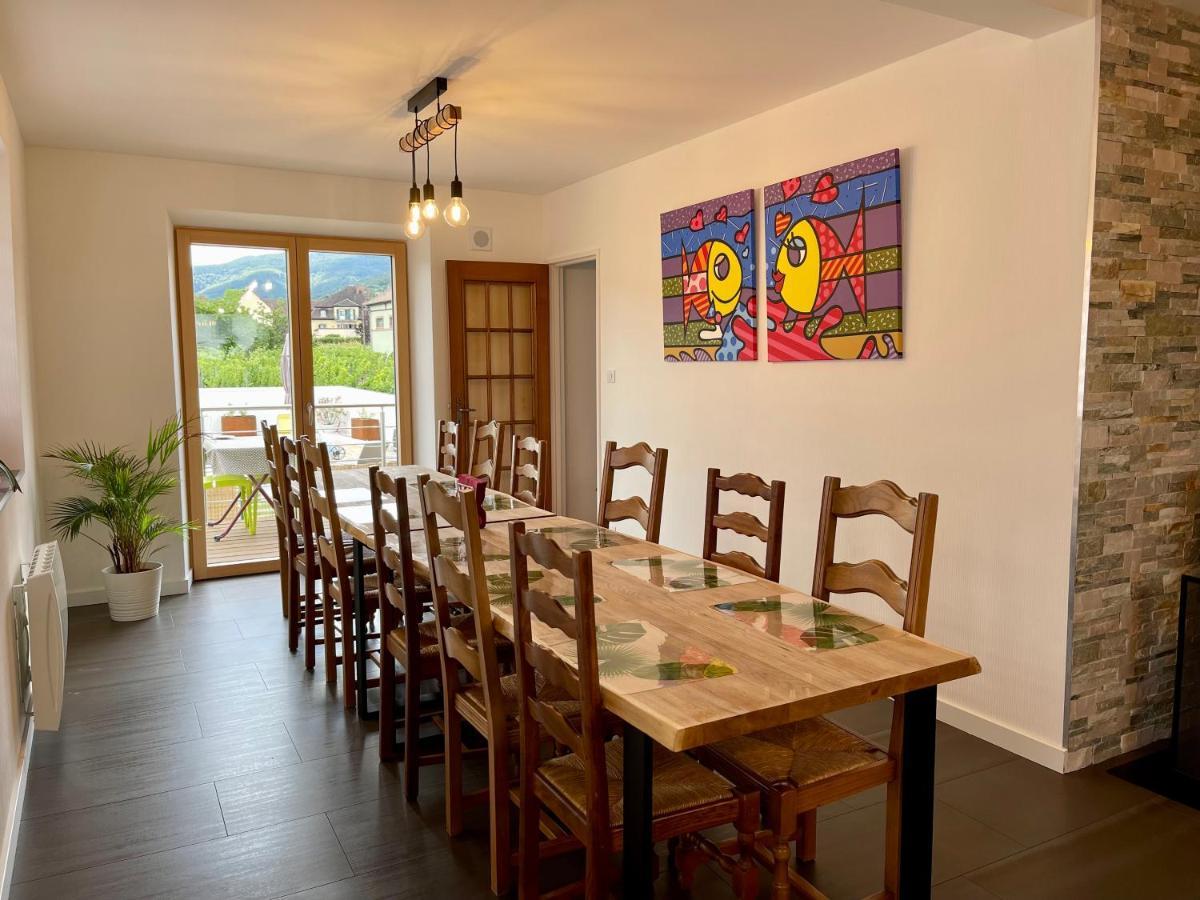 Alsacebnb - Gite 12 Personnes Dans Le Vignoble - Piscine Privee & Spa Ammerschwihr Exterior photo