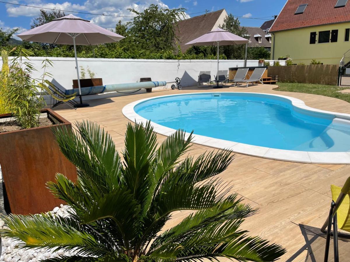 Alsacebnb - Gite 12 Personnes Dans Le Vignoble - Piscine Privee & Spa Ammerschwihr Exterior photo