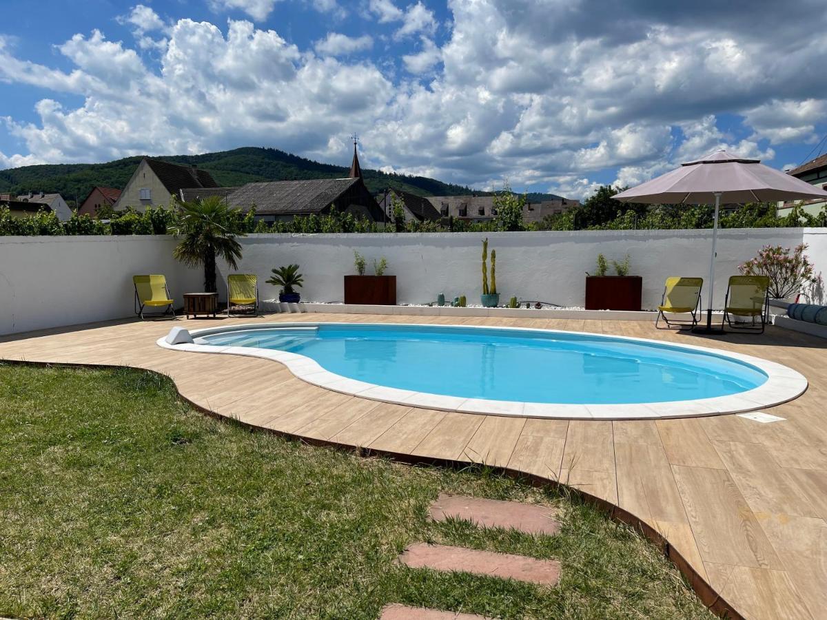 Alsacebnb - Gite 12 Personnes Dans Le Vignoble - Piscine Privee & Spa Ammerschwihr Exterior photo